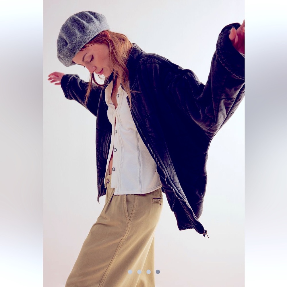 Free People Dolman Quilted Knit Jacket